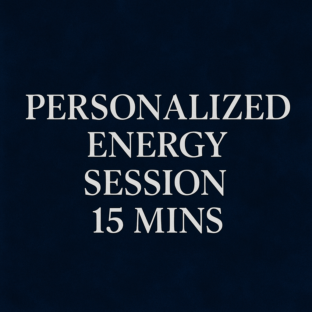 Personalized energy session for 15 minutes, focusing on Reiki and distance healing.